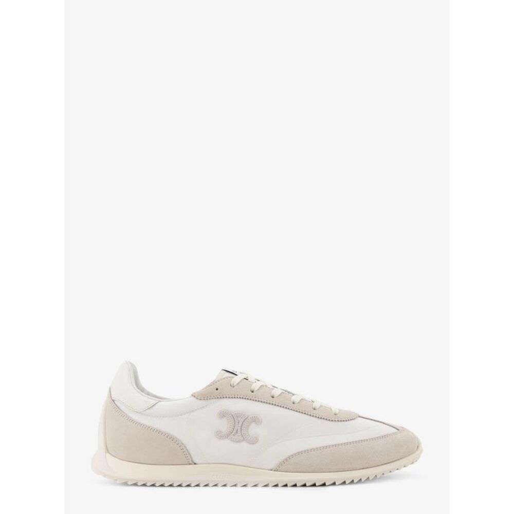 Celine Men Nylon Racer Sneakers With Triomphe Logo On The Side